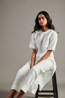 Taj Linen Half Sleeves Kurta