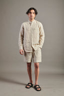 Undyed Linen Golf Shorts