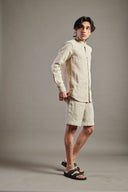 Undyed Linen Golf Shorts