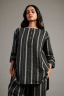 Dhaari Linen Short Kurta Set On Sale