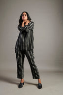 Dhaari Linen Pleated Pants - Sale