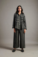 Dhaari Linen Oversized Pocket Shirt - Sale