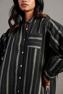 Dhaari Linen Shirt Dress - Sale