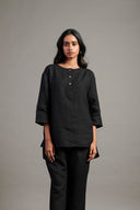 Kohl Linen Short Kurta