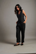 Kohl Linen Waist Coat On Sale