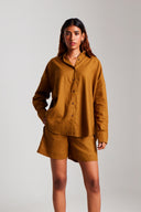 Olive Co-Linen Shorts - Sale