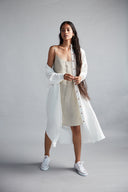 Undyed Linen Shirt Dress