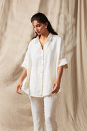 Taj Co-Linen Oversized Flared Shirt - Sale