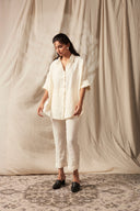 Taj Linen Oversized Flared Shirt Set