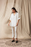 Taj Co-Linen Oversized Flared Shirt - Sale