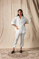 Taj Co-Linen Oversized Flared Shirt - Sale