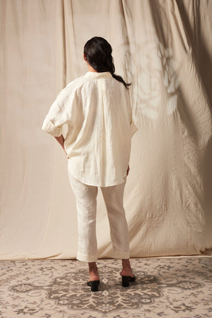 Taj Linen Oversized Flared Shirt Set