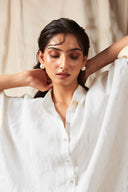 Taj Co-Linen Oversized Flared Shirt - Sale