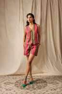 Surekha Linen Waist Coat Set On Sale