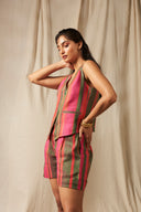 Surekha Linen Waist Coat Set On Sale
