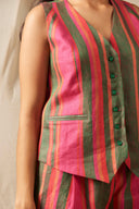 Surekha Linen Waist Coat Set On Sale