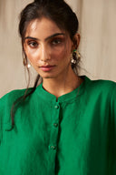 Panna Linen Panelled Kurta On Sale