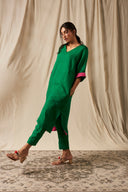 Panna Linen Dolman Kurta - Sale
