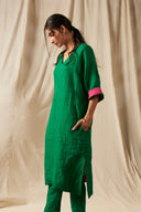Panna Linen Dolman Kurta