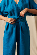 Indus Linen Wrapped Jumpsuit