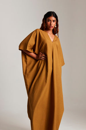 Olive Co-Linen Classic Kaftan