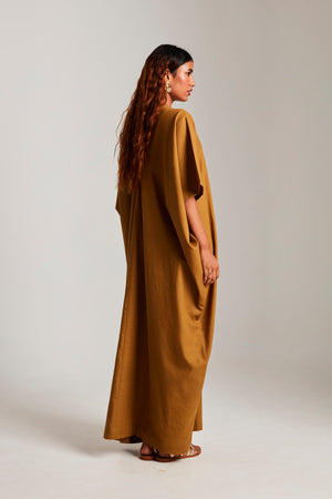 Olive Co-Linen Classic Kaftan