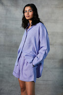 Jacaranda Linen Oversized Shirt On Sale