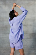 Jacaranda Linen Oversized Shirt On Sale