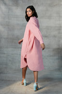 Candy Floss Linen Shirt Dress On Sale