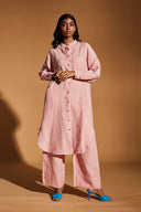 Candy Floss Linen Shirt Dress On Sale