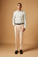 Badami Linen Pleated Trousers On Sale