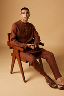 Cinnamon Linen Men's Classic Kurta - Sale