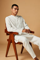 Taj Linen Men's Kurta Set On Sale