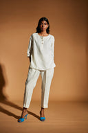 Taj Linen Pleated Pants