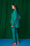 Forest Linen Oversized Flared Shirt - Sale