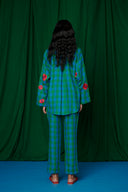 Forest Linen Oversized Flared Shirt - Sale