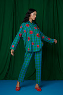 Forest Linen Oversized Flared Shirt - Sale
