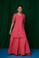 Coral Linen Sharara Kurta On Sale