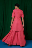 Coral Linen Sharara Kurta On Sale