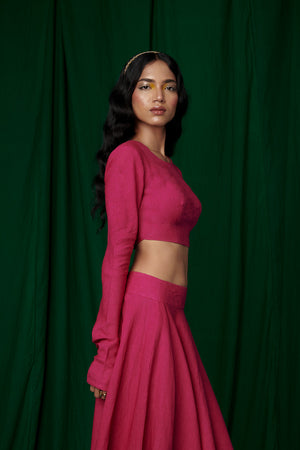 Rani Linen Crop Top and Ghera Skirt