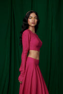 Rani Linen Crop Top and Ghera Skirt On Sale