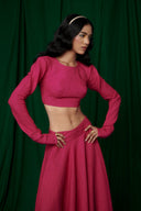 Rani Linen Crop Top and Ghera Skirt On Sale
