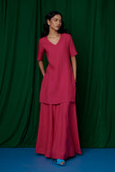 Rani Linen Sharara Set On Sale