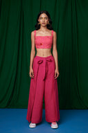 Coral Linen Bustier Top - Sale