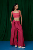 Coral Linen Bustier Top - Sale