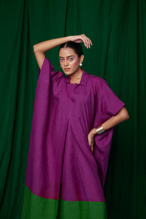 Violet Linen Kaftan Dress