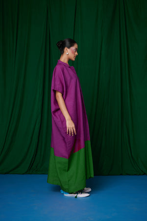 Violet Linen Kaftan Dress