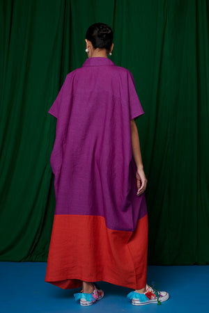 Violet Linen Kaftan Dress