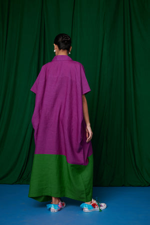 Violet Linen Kaftan Dress