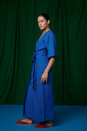 Neelam Linen Pleated Wrap Jumpsuit On Sale